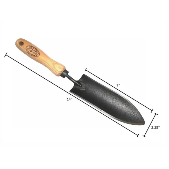 DeWit Forged Transplant Trowel, Boron Steel and 13.5 in Ash Wood Handle {4}