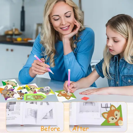 Rhinestone Crystal Corner Bookmarks for Book Lovers {4}