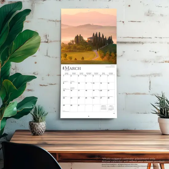 Italy | 2026 12 x 24 Inch (Hanging) Monthly Square Wall Calendar | Plastic-Free {5}