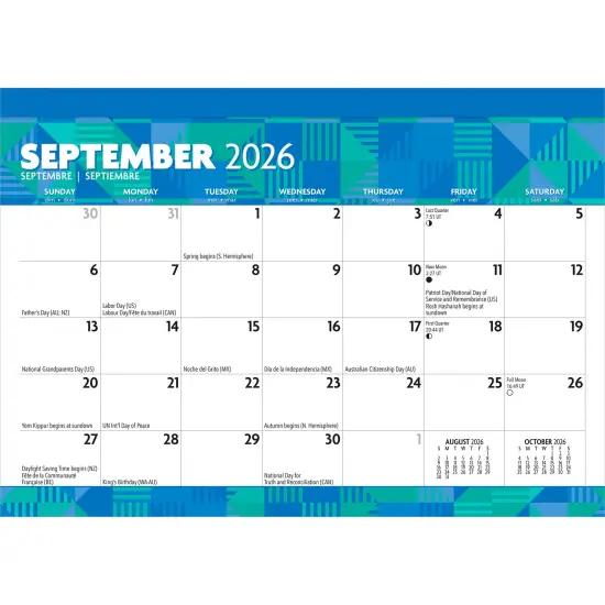 Large Print | 2026 15.5 x 11 Inch Monthly Desk Pad Calendar {3}