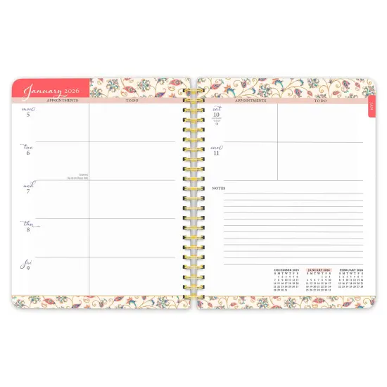 Tuscan Delight | 2026 6x7.75 Inch Weekly Desk Planner | Foil Stamped Cover {3}