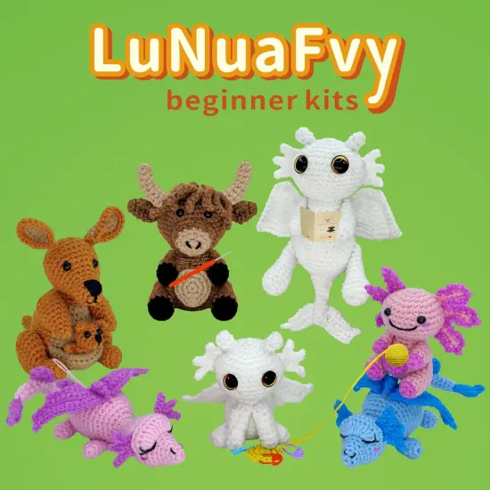 Axolotl Animal Crochet Kit for Adult & Kid {6}