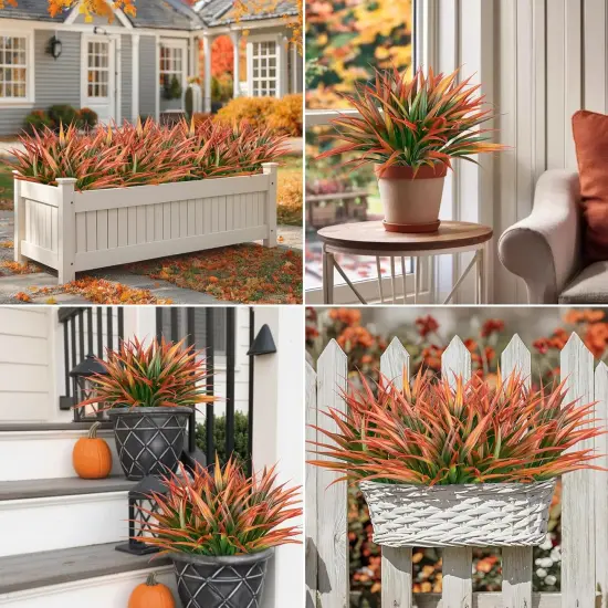 20 Pcs Fake Outdoor Plants Artificial Grass {2}