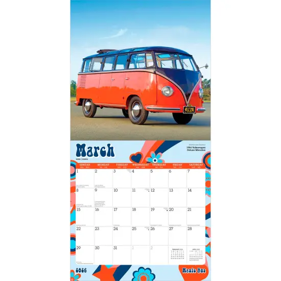 Magic Bus | 2026 12 x 24 Inch (Hanging) Monthly Square Wall Calendar | Plastic-Free {3}