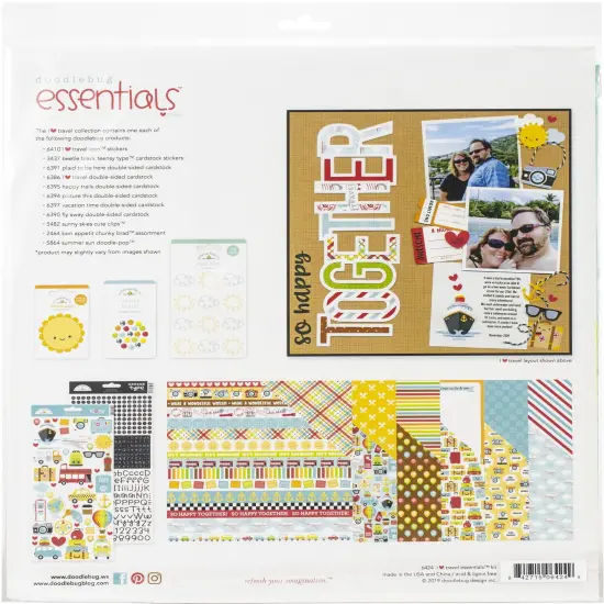 Doodlebug Essentials Page Kit 12"X12"-I Heart Travel {3}