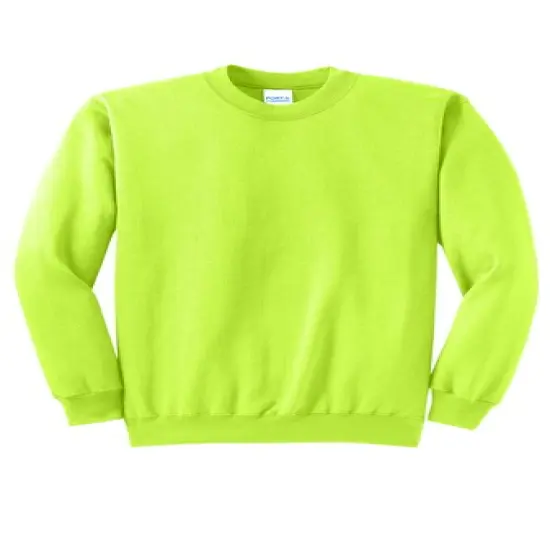 Port & Company&reg; Core Fleece Crewneck Sweatshirt Neon Yellow {1}