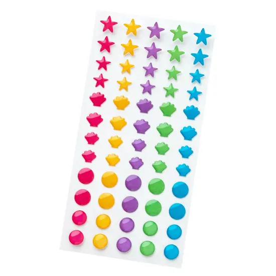 Pebbles Fun In The Sun Enamel Dots-60/Pkg {4}
