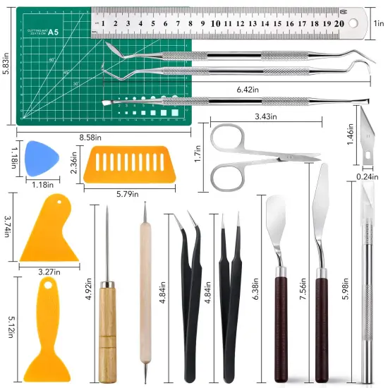 28 Pieces Precision Craft Tools Set Vinyl Weeding Tools Kit for Weeding Vinyl, DIY Art Work Cutting, Hobby, Scrapbook {1}