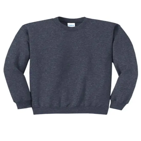 Port & Company&reg; Core Fleece Crewneck Long Sleeve Sweatshirt Heather Navy&nbsp; {1}