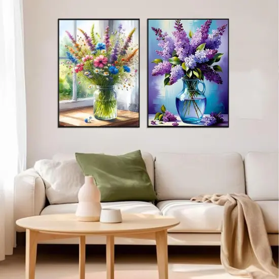 2 Pack Flowers Diamond Art Kits for Adults {2}