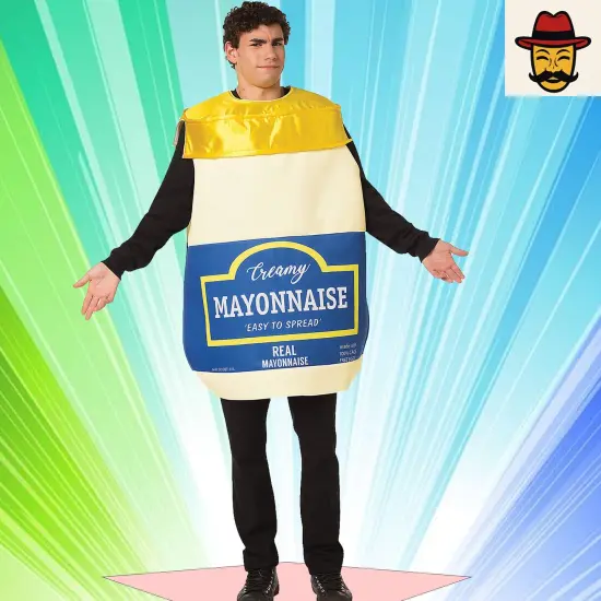 Funny Mayonnaise Adult Costume One Piece Tunic for Halloween and Parties {2}