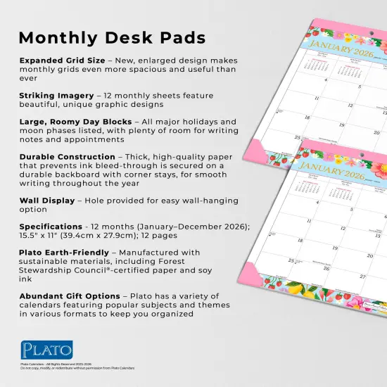 Bonnie Marcus OFFICIAL | 2026 15.5 x 11 Inch Monthly Desk Pad Calendar {5}