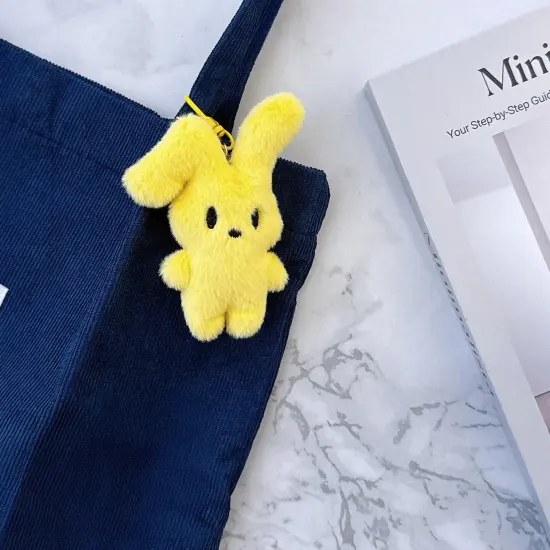 Wrapables Cute Plush Keychain Pendant Charm for Bag, (Set of 2) Bunnies {3}