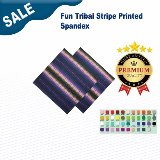 Fun Tribal Stripe Printed Spandex {1}