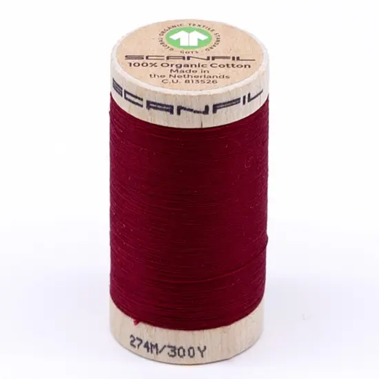 300 Yards Crimson Pima Organic Cotton Thread 30wt Durable Quilting Sewing {1}