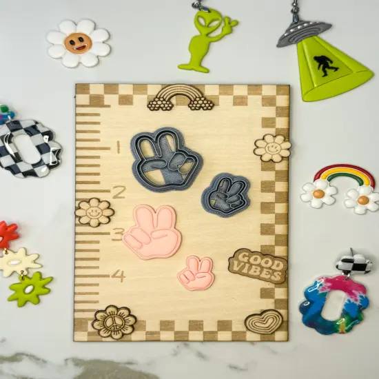 Peace Sign Fingers Clay Cutter {2}