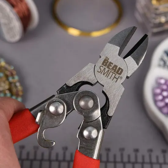 The Beadsmith Heavy Duty Cutter &ndash; 6.5 inches (165mm) &ndash; Hardened Steel Blades &ndash; Red Comfort Grip Handle with Safety Lock &ndash; Tool for Jewelry Making, Electronics and Micro Mechanics {5}