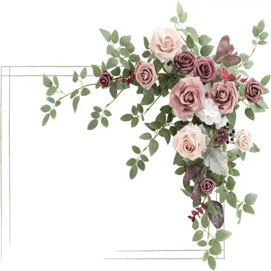 Wedding Artificial Welcome Sign Flowers Swag Arch Floral Garland (NOT INCLUDE SIGN) {1}