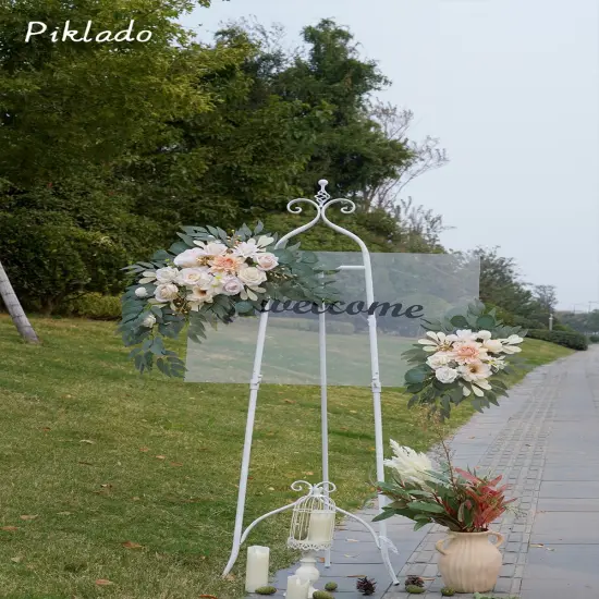 Wedding Welcome Signs Floral Swag Wedding Reception Ceremony Signs Decor {2}