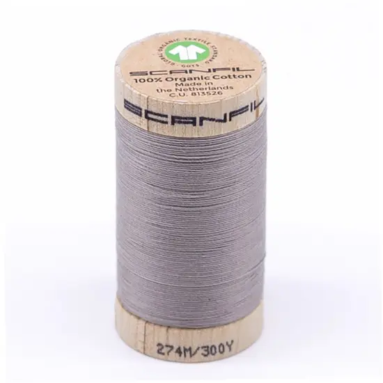 300 Yards Smooth 30wt Organic Pima Cotton Sewing Thread Chateau Gray Solid {1}