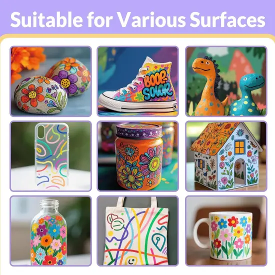 Acrylic Paint Markers Brush Tip {6}