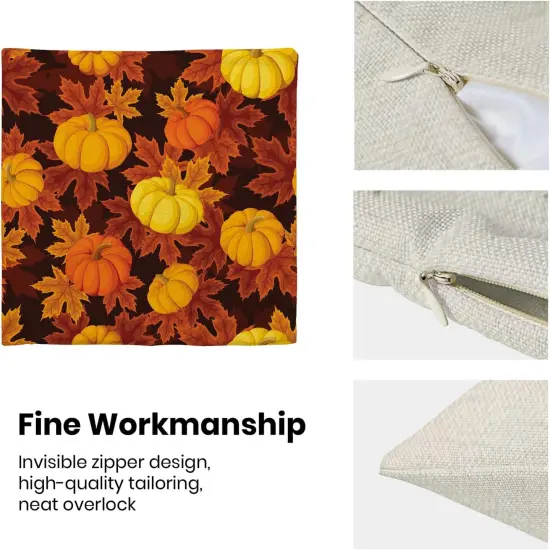 Throw Pillows for Couch Thanksgiving White Pumpkin Harvest Indoor Decorative Cushion {5}