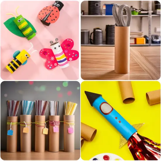 24 Pack Brown Cardboard Tubes for Crafts, Empty Paper Towel Rolls for DIY Projects, Classrooms (1.7x8 in) {3}