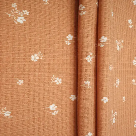 1 Yard Polyester Rayon Spandex Pointelle Ditsy Rib Print Fabric 58/60" Width SAGE {4}