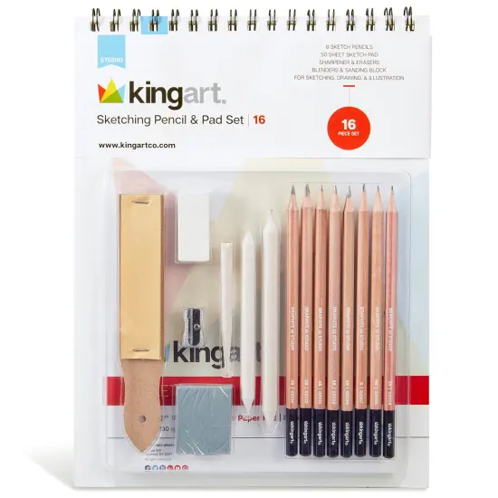 KINGART&reg; Sketching Set, 16 pc {1}