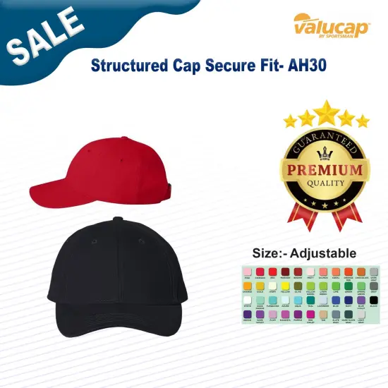 Valucap&reg; Structured Cap Secure Fit White {3}