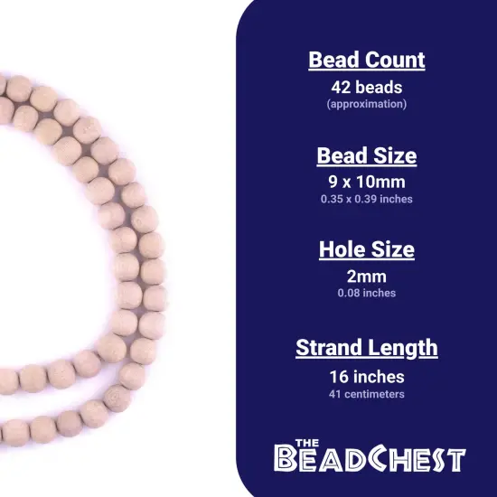 The Bead Chest Unwaxed Round Rosewood Beads (10mm) {4}