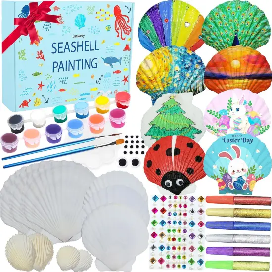 Summer Sea Shell Painting Kit for Kids DIY Painting Present for Girls Boys Easter Art and Craft Kits {1}