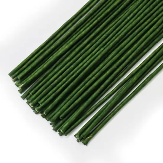 80Pcs Floral Wire, 30cm/11.8in Length 3mm/0.12in Diameter Floral Stems, 18 Gauge Flower Wire Wrapped with Paper, Florist Wire for Artificial Flowers, Wreath, Bouquet (Green) {5}