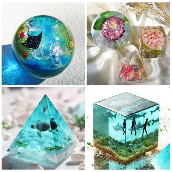 LET'S RESIN Epoxy Resin Kits and Molds Complete Set, 16oz Resin Art Kit with Silicone Molds, Pigment, Dried Flowers, Crafts for Adults, Beginners, Art Supplies for DIY Lovers, DIY Gift for Women {5}