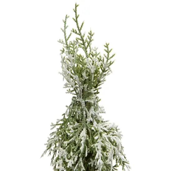 Northlight Iced Cedar Pine Artificial Mini Christmas Tree - 22" - Unlit Green {6}