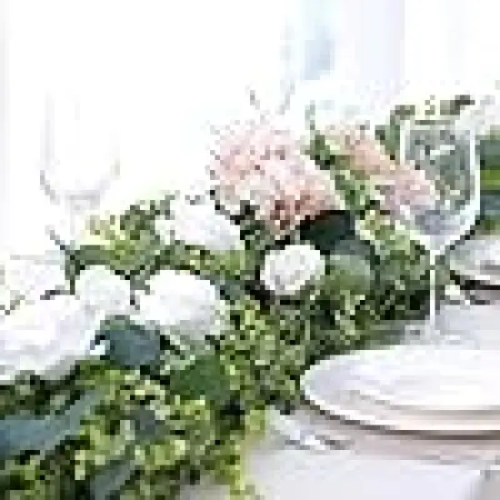 Fake Silver Dollar Eucalyptus Greenery Garland {5}