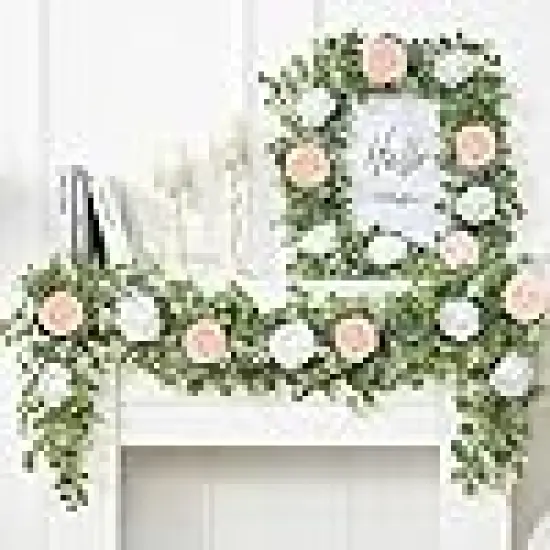 Fake Rose Greenery Floral Vines for Wedding Table Backdrop Party {4}