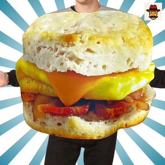 Get Real Breakfast Sandwich Adult Costume Funny Food Tunic Outfit {5}