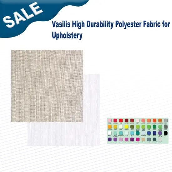 Vasilis High Durability Polyester Fabric for Upholstery Width 54" Dove {2}