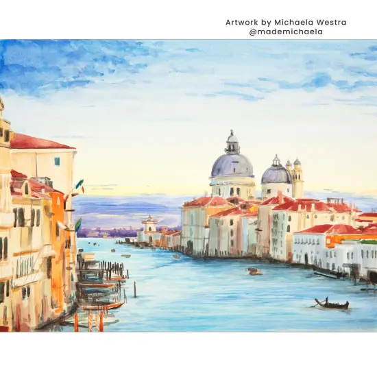 Jerry's Artarama Da Vinci Aqua Pro Panels - 6x6" - Pk of 4 - 1/8" Thick Rigid Watercolor Board with Acid-Free Surface, Clay-Infused Gesso, Ideal Watercolor Boards for Painting Mixed Media {5}