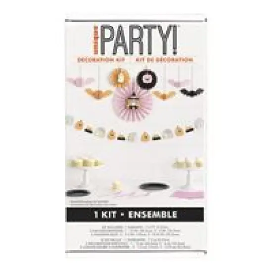 Groovy Halloween Decorating Kit with Hanging Bats and Iridescent Garland 9pc {1}