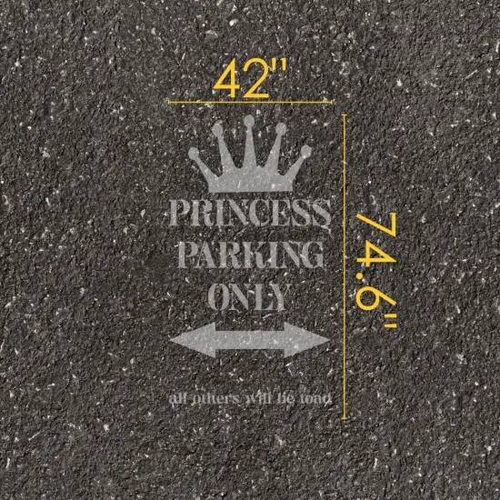 Princess Parking Only Parking Space Stencil | High School Senior Parking Spot Stencil | Reusable Stencil | Stencil Ease | {5}