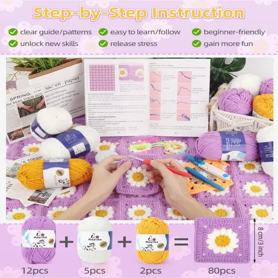 Blanket Crochet Kit for Beginners {3}