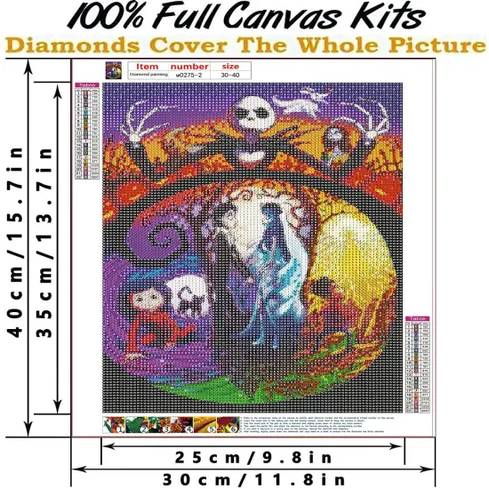 Diamond Painting Jack and Sally Halloween {6}