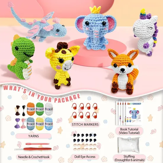 6Pcs Crochet Starter Kit for Beginners {2}