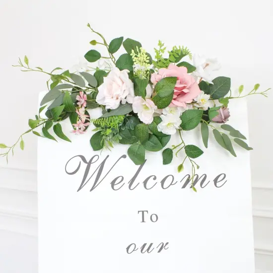 Set of 2 - Wedding Arch Flowers Faux Flowers,Flower Garland for Wedding Decorations {3}