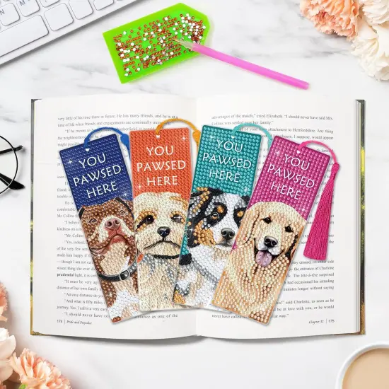 6 PCS Diamond Painting Kits Bookmarks for Adults {2}