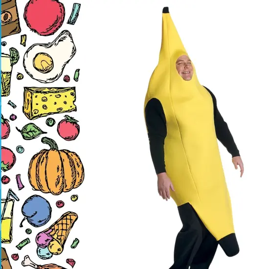 Deluxe Banana Plus Size Costume Funny Yellow Fruit Tunic Pull Over Halloween Party Outfit {5}