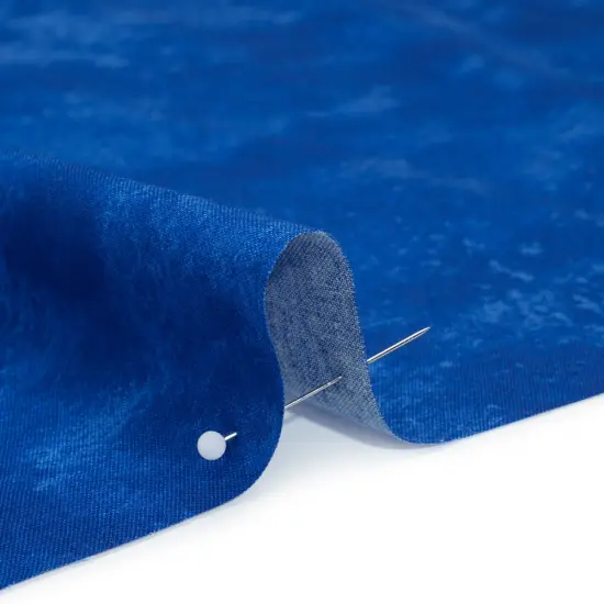 1 Yard Cobalt Quilting Cotton Fresco Texture Fabric for Fashion & Home 44" Wide {2}