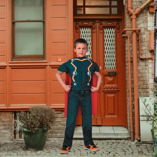 Thor Costume Top For Boys With Muscle Chest Padding {4}